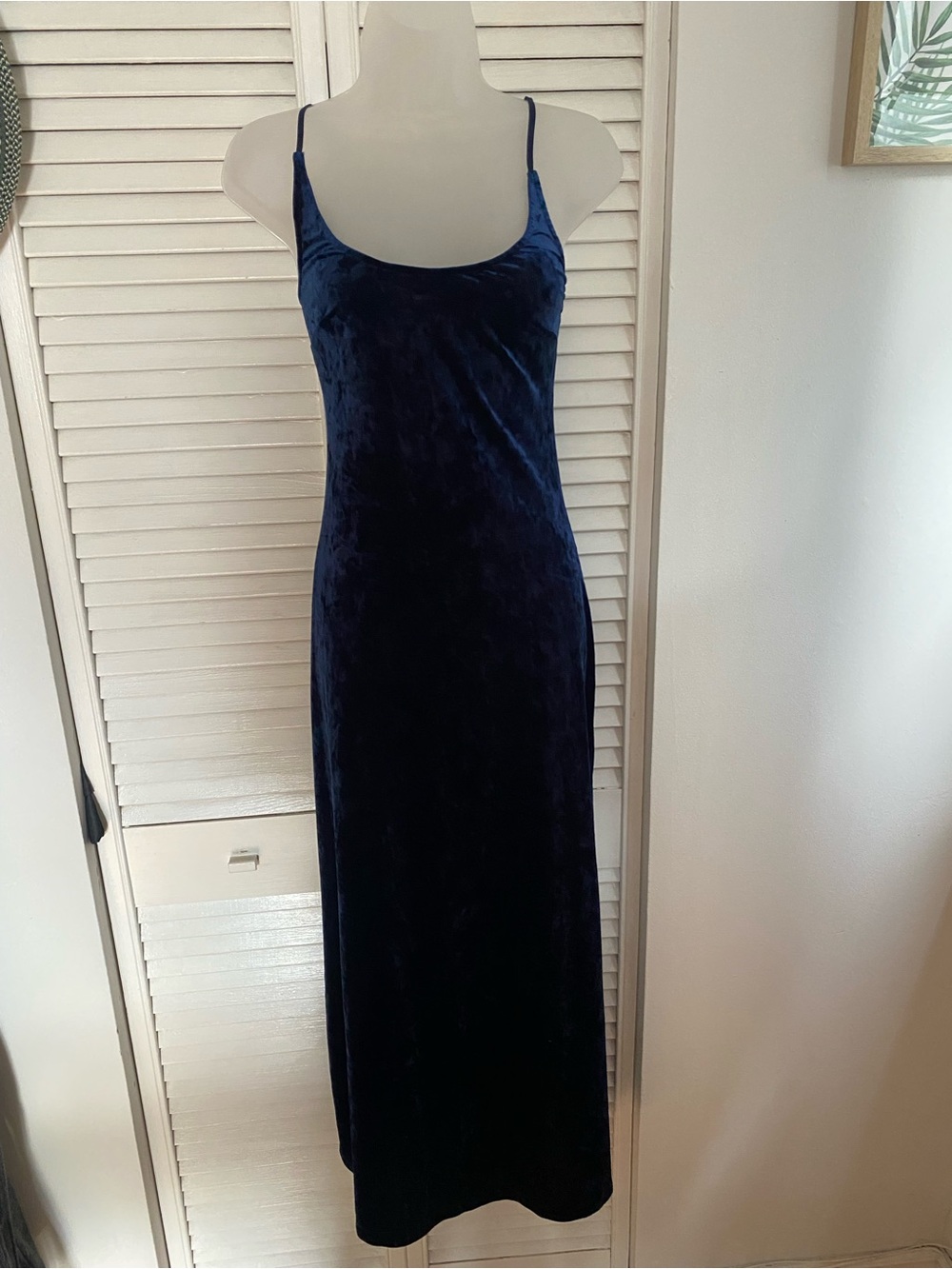 Forever 21 Deep Navy Velvet Slip Maxi Dress